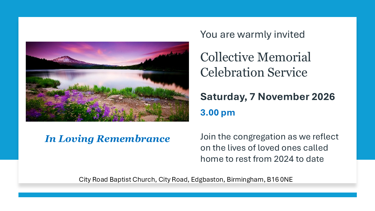 Special Memorial Service – Saturday, 7 November 2026 @ 3.00 pm